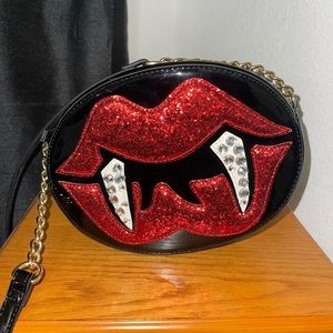 Betsey Johnson vampire lip crossbody